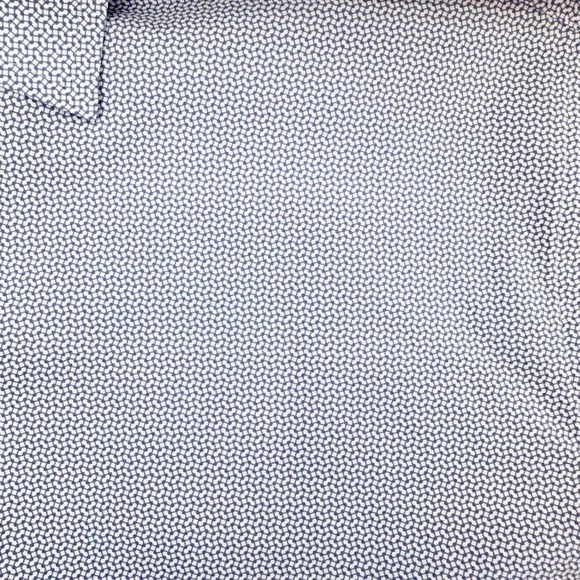 David Donahue Men's Dress Shirt Blue Geometric Pattern 16.5 32/33 100% Cotton - Picture 9 of 12